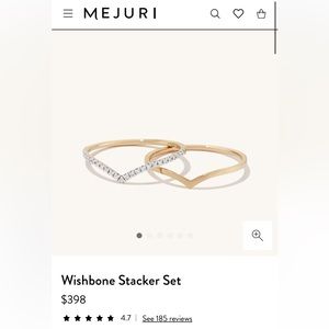 Mejuri Wishbone Ring Set